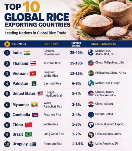 TOP 10 GLOBAL RICE EXPORTING COUNTRIES 2026